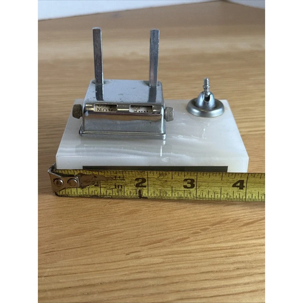 Vintage Marble C.A. Harshaw Pen Holder -missing Pcs